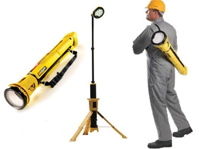 Pelican 9440 Luminaria LED portátil para áreas remotas, 094400-0001-245, bateria recarregável de Lítio (lithium ion) para até 8 horas de luz contínua, 5300 Lm (Lumens), mastro telescópico até 2,1m (7" pés), alça de ombro, RoHS e CE, produto importado, ficha tecnica catalogo datasheet