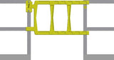 ISP UDG-32 Porta de Segurança, Intrepid Safety Products, material do corpo em poliuretano, cor amarela, disponível em comprimentos diversos, 32 polegadas e largura 820mm, altura 610mm, fechamento automatico por gravidade, produto importado, ficha tecnica, catalogo datasheet