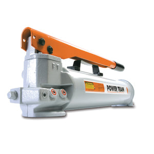 SPX Power Team P159+Kit Bomba Hidraulica Manual, simples ação, 2 velocidades, pressão máxima de saida 10000 PSI, capacidade de óleo utilizável de 137 pol3, com mangueira hidraulica de 1,8m, engate manômetro de 2 1/2" polegadas e adaptador, produto importado, ficha tecnica catalogo datasheet