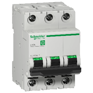 Schneider Electric M9F11332 Disjuntor Miniatura Multi 9 C60N, tripolar, com unidade térmica/eletromagnética fixa, 32A, tensão nominal 480Vca, ABNT NBR IEC 60947-2, circuit breaker