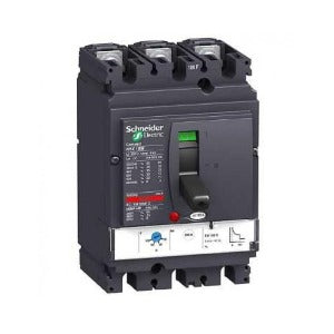 Schneider Electric NSX100N+TM80D Disjuntor em Caixa Moldada Tripolar, com bloco de contato, IEC 60947-2, 80A, tensão de isolamento (Ui) 690V, 50/60Hz, 50kA, com disparador magnético fixo, código NCM 85119000, produto importado