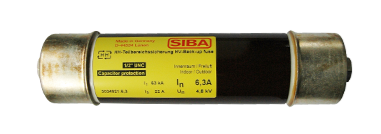 Siba HHD-B 30.233.13.160 Fusível HH, conforme IEC 60282-1, 160A, 17,5kV, capacidade de ruptura 63kA, 85 x 442 mm, formato cilíndrico, conexão por pino, produto importado