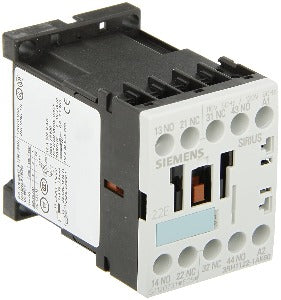 Siemens 3RH1122-1AK60 Contator de Baixa Tensão, IEC 60947-4-1, 4 pólos (quadripolar), 4NA, 2NA+2NF (contatos auxiliares), AC-3 (60 Hz), tensão de isolamento (Ui) 690V, operação (CA) (Ue) 440 Vca, 10A, comando na bobina CA 120 Vca, produto importado, NCM 851190