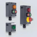Stahl 8040/1180.023+I/GN/0/RT-060 Botoeira de comando elétrico com 2 botões, 690V, Exde, IEC 60947-5-1, 10,0A, caixa em poliéster c/fibra vidro, IP 66, IEC 60529, Ex de, Grupo IIC, Classe de temperatura T6, descontinuado, substituído por 8040/1198X-23D01BA05, produto importado
