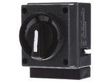 Stahl 8040/1180X-08M01XA05 Chave Comutadora Rotativa, IEC 60947-5, com 2 posições, trava por chave, 690V, 10A, com contato auxiliar NA e NF, fixação pela base, proteção IP65, Ex de, Grupo IIC, classe temperatura T6, (R/R) MS1 A3, NC+NO, produto importado