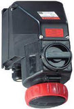 Stahl 8571/11-407 Tomada Eletrica Industrial, 4 pólos (3P+T), 480-500Vca, 32A, poliamida, IP66, com tampa de proteção, dispositivo de bloqueio mecânico por chave, sobrepor, Ex d, blindada, Grupo IIC, T6, vermelha, 150894, produto importado, ficha tecnica catalogo datasheet