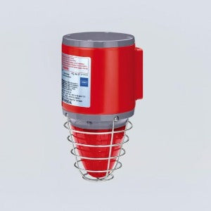 Stahl Clifford FL60CD50REU Sinalizador Luminoso Perigo, montagem fixa, tipo intermitente, corpo em alumínio, globo de policarbonato, vermelho, 24Vca, proteção IP 66 - NBR IEC 60529, Ex d - NBR IEC 60079-0, grau IIB classe T6(85ºC), 205133, produto importado, ficha técnica catalogo