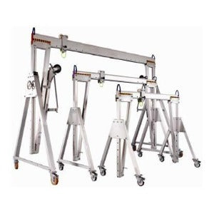 Toho Modelo S, Guindaste de Pórtico Móvel em Aluminio, leve e de montagem rápida, capacidade de carga de até 2000 Kg e altura de elevação/içamento de 2355 mm, código NCM 842620, produto importado