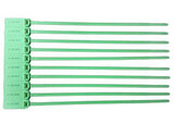 Total Lockout CLO-400/PSLGRN-K Lacre Plastico, em polipropileno, auto travante car seal, serializado, comprimento 400 mm (15-3/4″), resistencia 25 kgs (55 lbs), embalagem com 1000 unidades, disponível nas cores, verde, vermelho, amarelo e azul, NCM 392690, produto importado