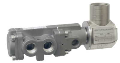 Versa Valves CSG-3321-316-LA-L14-XX-D024 Valvula Solenoide, normalmente fechada, 1/4", orificio 5/8", 24V, 0.85W, 3 vias, corpo em latão (brass), selo em NBR, SOL-2005, produto importado