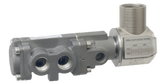 Versa Valves CSG-3321-316-LA-L14-XX-D024 Valvula Solenoide, normalmente fechada, 1/4", orificio 5/8", 24V, 0.85W, 3 vias, corpo em latão (brass), selo em NBR, SOL-2005, produto importado
