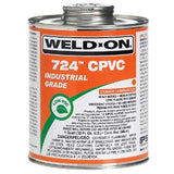 Weld-On 724 CPVC Adesivo Industrial, tipo cimento, em embalagem de 473 e 946 ml, 14184 13531, para sistemas de tubulação Corzan, NCM 350691, datasheet