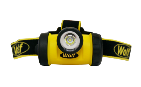 Wolf HT-650 Lanterna de Cabeça LED, autonomia 17h, 130 Lm (Lumens), IP66, zonas 0 e 20, suporte p/ capacete, importado NCM 85131000,&nbsp;catalogo datasheet