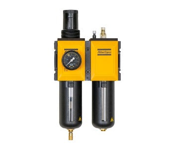 Atlas Copco MIDI Optimizer F/RD A Unidade de Preparação de Ar, vazão nominal 55 L/S (CFM), rosca femea BSP 1/2" polegada, filtro de 30 microns, regulador, manometro 0,5 a 8 bar, lubrificador e reservatório, 9093002116, obsoleto (descontinuado) novo modelo MIDI-FRL-1/2-BSP 4221-0001-65, importado. catalogo data sheet