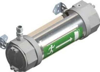 Blinda HLL-4-5L-D-EM2-2/6-225 Luminária de Emergência, autonomia 3 horas, para lâmpada LED 60W, receptáculo para LEDs, 100-240Vca / 108-250Vcc, corpo em alumínio isento de cobre, difusor em policarbonato, proteção IP 66 - NBR IEC 60529,Classe de temperatura T6, produto importado