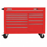 Stanley Proto J555743-13RD Armario de Ferramentas Industrial, corpo em aço, tipo gabinete rolante, com 13 gavetas com rolamentos, disponível nas cores vermelho e preto, 57x25x43" polegadas, capacidade cúbica 28.291" pés cúbicos, substitui o antigo J455743-13RD, código NCM 940320, produto importado