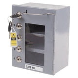 Lockout LT-SLB5K Caixa de Bloqueio, corpo em alumínio, cor cinza, com 5 chaves, medidas 158 x 205 105 mm, produto importado