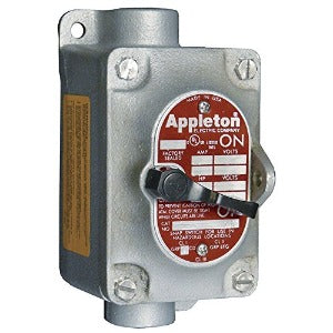 Appleton EDSC175-F23 Chave Comutadora Rotativa, 2 posições, 220V, 30A, Ex d NBR IEC 60079-0, Grupo IIC, produto importado