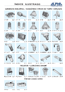 Alfha AY 15/2 AOY 202 Luminária para Lâmpada de Descarga, 1 lâmpada, luz mista,  160w, receptáculo E40 - NBR 8346, em alumínio cinza, 4 entradas rosqueadas, NPT Ø3/4" (asme B1.20.1), fixação plafonier, refletor em alumínio, difusor em vidro borossilicato, grade de proteção, IP 65 - NBR IEC 60529, produto importado