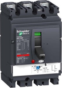 Schneider Electric LV429753 Disjuntor em Caixa Moldada, tripolar, corrente nominal 12,5A, tensão isolamento nominal (Ui) 690V, capacidade de interrupção máxima 50kA, com disparador magnético fixo, acionamento por alavanca vertical, produto importado, catalogo data sheet