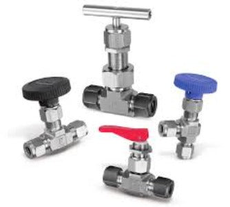 Parker A182-F316 Válvula Agulha Miniatura, acionamento manual, padrão DN 1/2polegada extremo tubo-d-seal (hi-seal), pressão trab.6500 psi, corpo em AI ASTM A182 gr F316, obtur-sede AISI 316, gaxeta em PTFE, dispositivo de travam, castelo na tampa roscado, acionador tipo manopla ascendente, produto importado