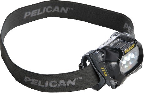 Pelican 2740 Lanterna LED para Cabeça, comprimento 57mm, peso com baterias 90g, tempo de bateria mínimo 7hrs 15m e máximo 21hrs, distância do facho de luz mínima 16 metros e máxima 22 metros, produto importado