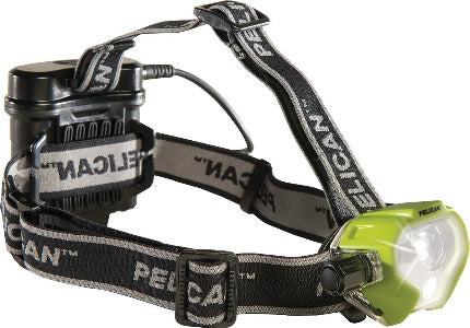 Pelican 2785Z1 Lanterna LED para Cabeça, comprimento 76mm, peso com baterias 249g, tempo de bateria mínimo 5hrs e máximo 98hrs, distância do facho de luz mínima 34m e máxima 108m, produto importado