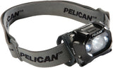 Pelican 2765Z0 Lanterna LED para Cabeça, comprimento 57mm, peso com baterias 96g, tempo de bateria mínimo 30m e máximo 9hrs 30m, distância do facho de luz mínima 9m e máxima 107m, produto importado