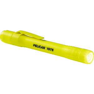 Pelican 1975Z1 caneta de segurança aprovada, para ambientes de trabalho difíceis, clipe de fácil fixação e apenas 54g, chave traseira de ativação total/momentânea, capacete montável (suporte vendido separadamente), comprimento: 146 mm Peso com baterias 54g, baterias: 2 x alcalinas AAA (incluídas), produto importado